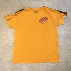Fresh Laundry Yellow Drippin Logo Graphic Print Crew Neck Short Sleeve Tee XL